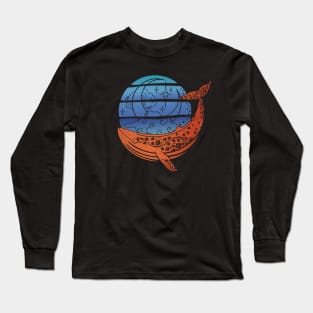 Whale Between The Stars Long Sleeve T-Shirt